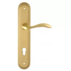 Дверная ручка на планке Extreza FLEXA-PL05-CYL-85-F02 (FLEXA 335) матовая латунь