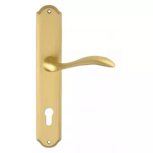 Дверная ручка на планке Extreza FLEXA-PL01-CYL-85-F02 (FLEXA 335) матовая латунь