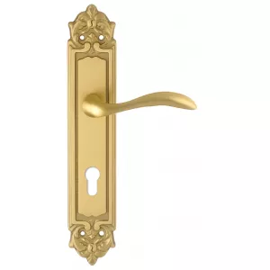 Дверная ручка на планке Extreza FLEXA-PL02-CYL-85-F02 (FLEXA 335) матовая латунь