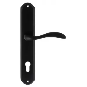 Дверная ручка на планке Extreza FLEXA-PL01-CYL-85-F22 (FLEXA 335) черный матовый