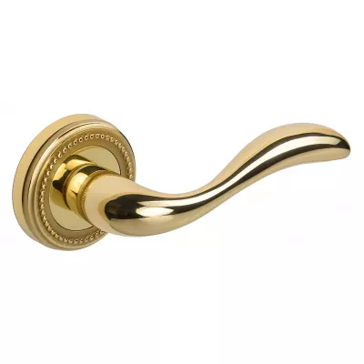 Дверная ручка Extreza "FLEXA" 335 круглая розетка R03 полированная латунь F01