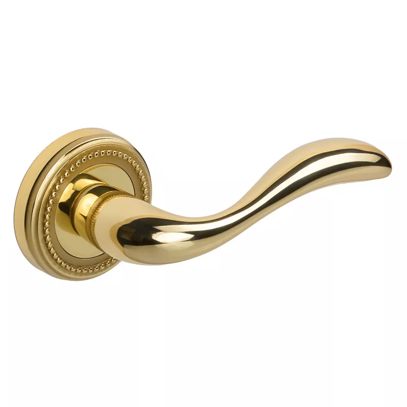 Дверная ручка Extreza "FLEXA" 335 круглая розетка R03 полированная латунь F01