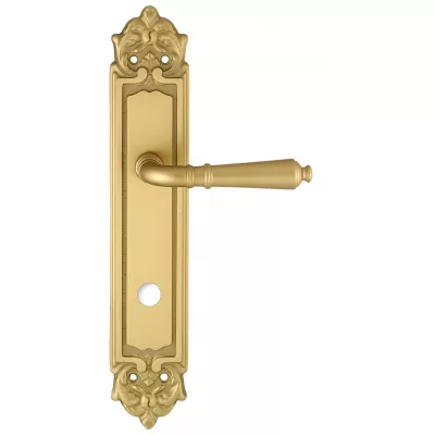 Дверная ручка на планке под WC Extreza Classic "PETRA" 304 PL02-WC-96 матовая латунь F02