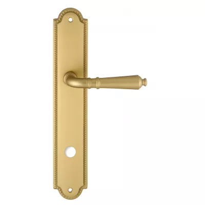 Дверная ручка на планке под WC Extreza Classic "PETRA" 304 PL03-WC-96 матовая латунь F02