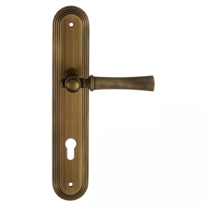 Дверная ручка Extreza "DEZI" (Дези) 309 на планке PL05 CYL матовая бронза F03