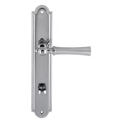 Дверная ручка на планке Extreza "DEZI" 309 PL03-WC-96-F05-F04 матовый хром / хром / планка хром