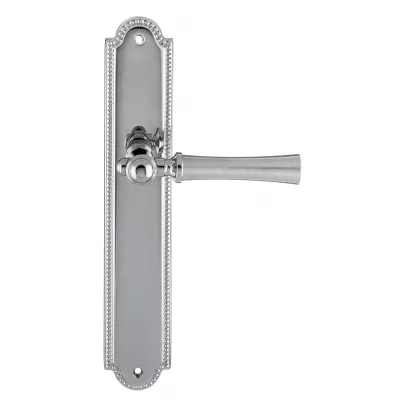 Дверная ручка на планке Extreza "DEZI" 309 PL03-F05-F04 матовый хром / хром / планка хром