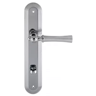 Дверная ручка на планке Extreza "DEZI" 309 PL05-WC-96-F05-F04 матовый хром / хром / планка хром