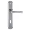 Дверная ручка на планке Extreza "DEZI" 309 PL05-CYL-85-F05-F04 матовый хром / хром / планка хром