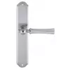 Дверная ручка на планке Extreza "DEZI" 309 PL01-F05-F04-F05 матовый хром / хром / планка матовый хром