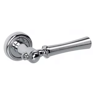 Дверная ручка на розетке Extreza DEZI-R01-F05-F04 (DEZI 309) матовый хром / хром / кольцо хром