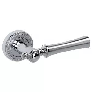 Дверная ручка на розетке Extreza DEZI-R03-F05-F04 (DEZI 309) матовый хром / хром / кольцо хром