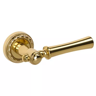 Дверная ручка на розетке Extreza DEZI-R02-F01 (DEZI 309) полированная латунь