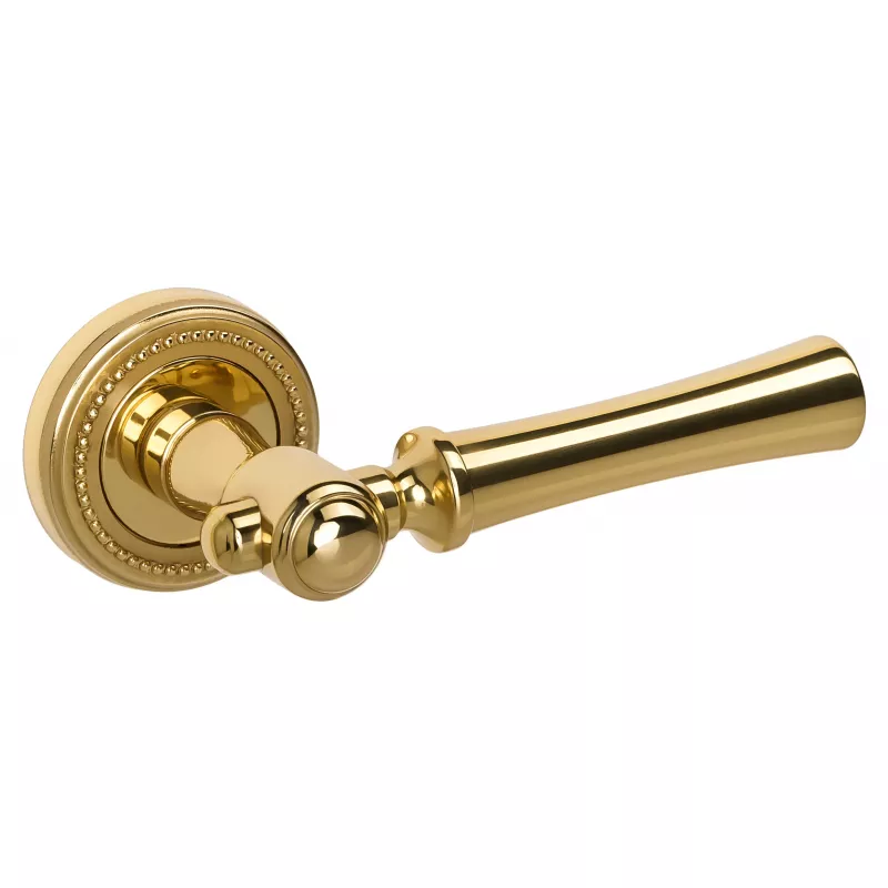 Дверная ручка на розетке Extreza DEZI-R03-F01 (DEZI 309) полированная латунь