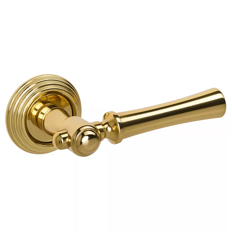 Дверная ручка на розетке Extreza DEZI-R05-F01 (DEZI 309) полированная латунь