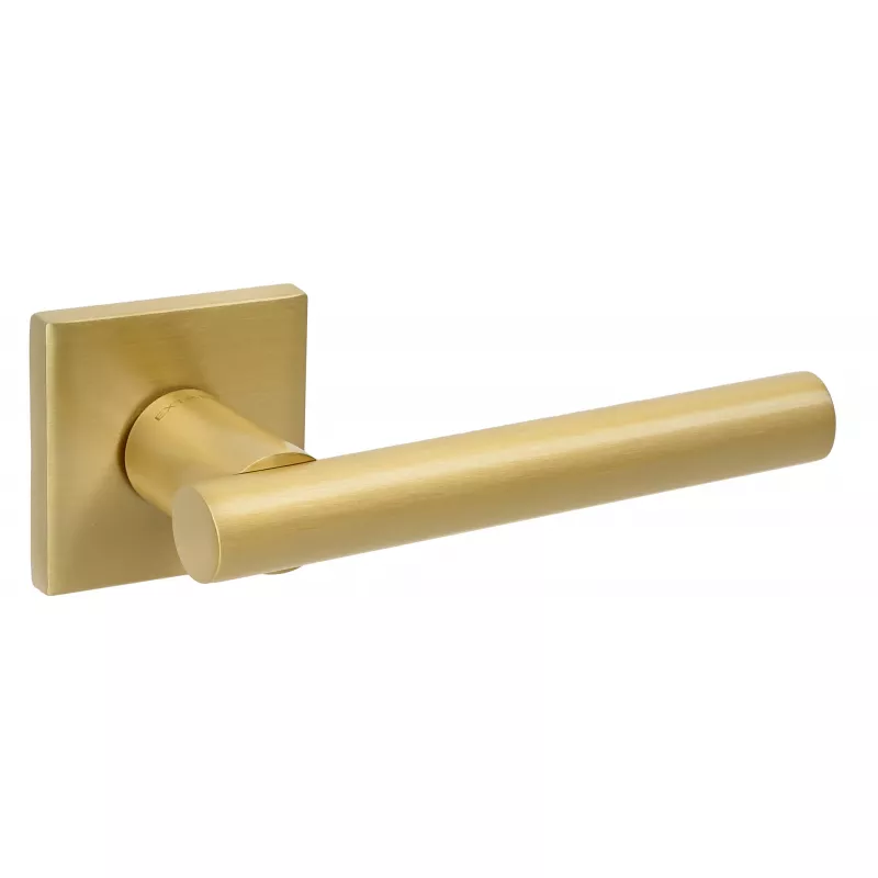 Дверная ручка Extreza HI-TECH "PIVOT" (Пивот) 132 R15 матовая латунь глянец F07