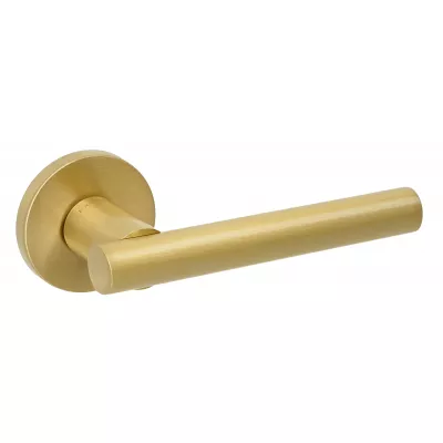 Дверная ручка Extreza HI-TECH "PIVOT" (Пивот) 132 R16 матовая латунь глянец F07