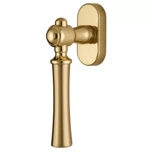 Ручка оконная Extreza DEZI-HW-F07-F01 (DEZI 309) матовая латунь глянец / латунь / кольцо латунь