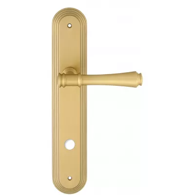 Дверная ручка Extreza "PIERO" (Пиеро) 326 на планке PL05 матовая латунь F02 сантехническая завертка WC