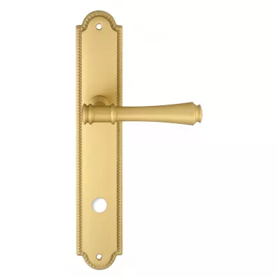 Дверная ручка Extreza "PIERO" (Пиеро) 326 на планке PL03 матовая латунь F02 сантехническая завертка WC