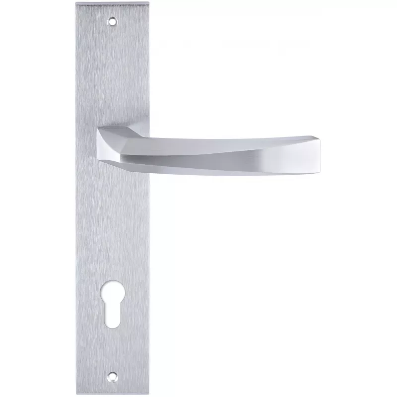 Дверная ручка Extreza Hi-Tech "ELIO" (Элио) 109 на планке PL11 матовый хром F05 под цилиндровый механизм CYL