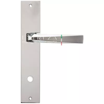 Дверная ручка на планке Extreza Hi-Tech "ELIO" 109 PL11-WC-96 матовый хром / хром F05/F04 (планка F04)