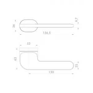 Ручка раздельная R.UCR36.DUNE BL-26 черный