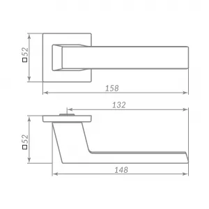 Ручка раздельная K.ARC.Q52.DIPLOMAT GR-23 графит