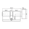 Цилиндр РЕНЦ, 60 мм К-З, цвет никель матовый, INCS 60-H SN