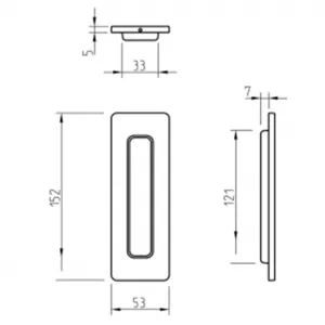 Ручка на раздвижные двери Tupai 4181 5S -141 титан