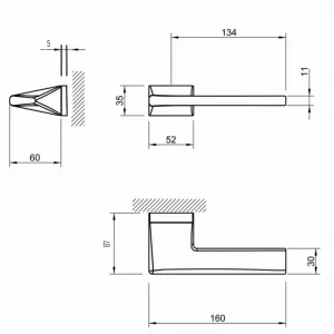 Ручка Tupai Vizion 4130 5RE-141 титан R