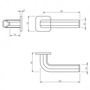 Ручка Tupai 6501 5SQ RC-141 титан R
