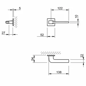 Ручка Tupai Supra 3097 5S Q-153 черный R
