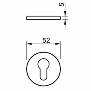 Накладка Tupai 4046 R 5S-208 кл матовое золото