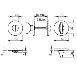 Накладка Tupai 4041 R 5S-208 вж матовое  золото