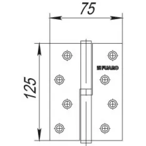 Петля съемная IN5430SR AB правая (413-5 125x75x2,5) бронза