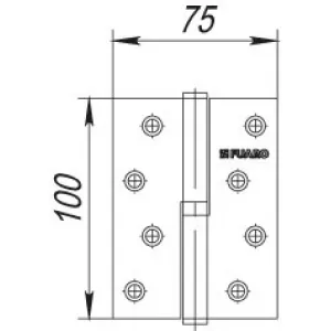 Петля съемная IN4430SR AB правая (413-4 100x75x2,5) бронза