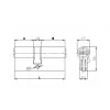 Цилиндровый Kale kilit (Кале килит) механизм 164 OBS SNE/90 (35+10+45) mm латунь 5 кл.