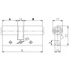 Цилиндровый Kale kilit (Кале килит) механизм 164 DBN-E/70 (30+10+30) mm латунь 5 кл.