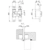 Петля Armadillo (Армадилло) скрытой установки U3D4200R SN правая (Architect 3D-ACH 40) мат. никель 40 кг