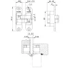 Петля Armadillo (Армадилло) скрытой установки U3D6200R SC правая (Architect 3D-ACH 60) мат. хром 60 кг