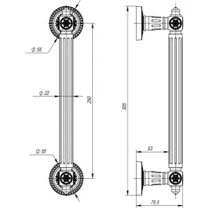 Ручка-скоба Matador PULL CL SILVER-925 Серебро 925