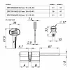 Цилиндровый Mottura (Моттура) механизм DPC1D4146 S3 (87 мм/36+10+41) САТИН.НИКЕЛЬ, 5+1кл.