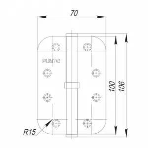 Петля съемная IN4100SR-R14 PN правая (S100113/R14-4R) перл.никель ПОДВЕС