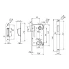 Защелка Fuaro (Фуаро) врезная MAGN5300-M-WС (5300-M-WC) AB бронза