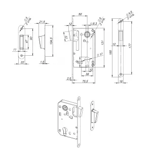 Корпус замка MAGN5300-M-C (5300-M-C) SN мат.никель