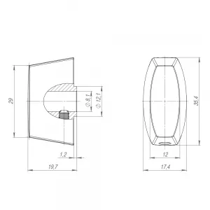 Вертушка на цилиндр CB-Slim CP-8 хром