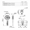 Цилиндровый Mottura (Моттура) механизм C39D363601C5 (72 мм/31+10+31), МАТ.НИКЕЛЬ