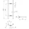 Ручка-скоба PH-45-32/1000-INOX Fuaro (Фуаро) с креплением под 45 град.(нержавейка 304)
