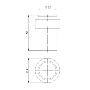 Упор дверной напольный STOPPER/M.14 INOX (нерж. сталь)